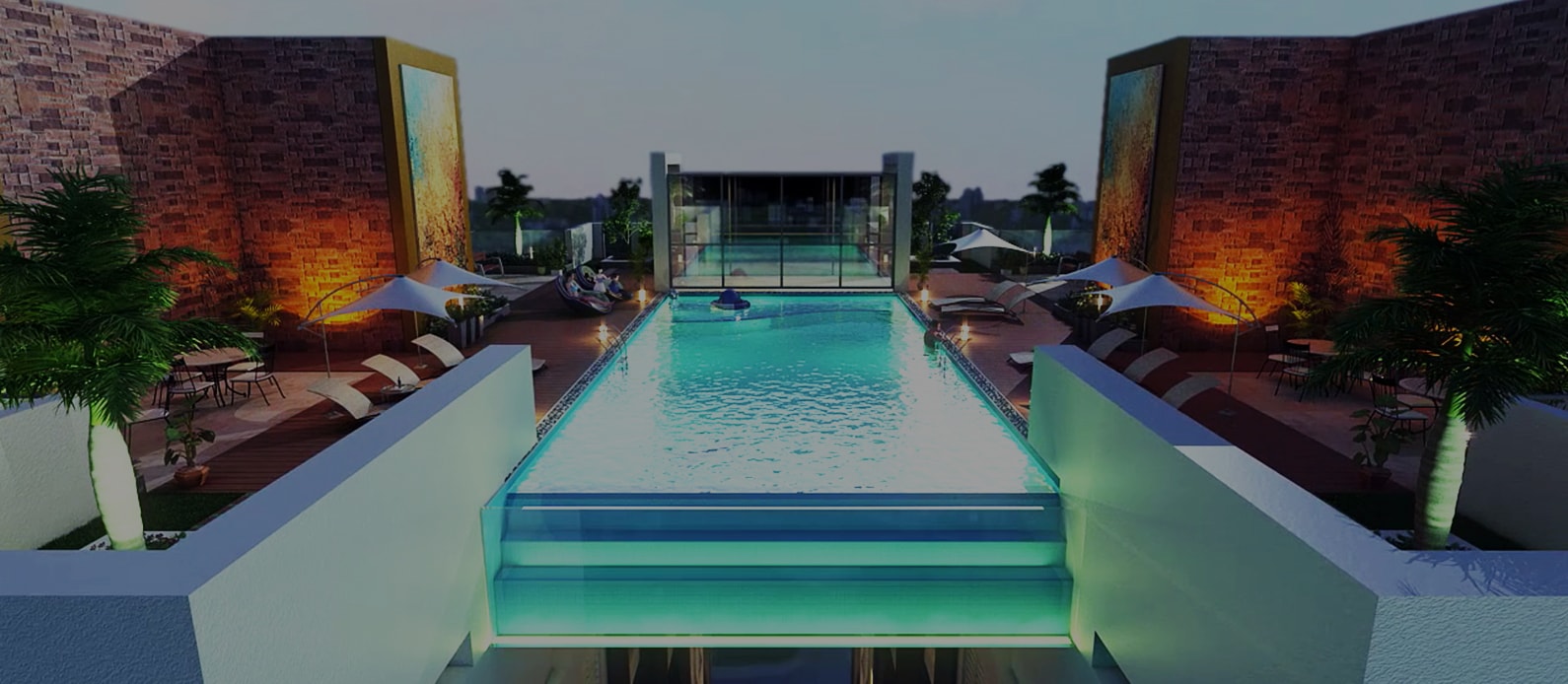 Hanging Swimming Pool on  the 16th Floor